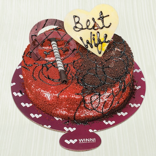 Buy Best WIfe Fusion Red Velvet and Chocolate Cake