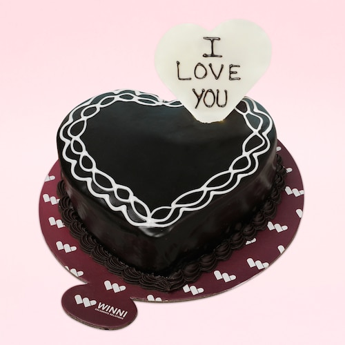 Buy I Love You Heart Shape Chocolate Cake