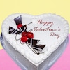 Buy Valentine special vanilla heart shape cake