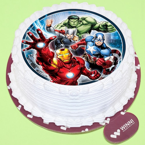 Buy Avengers Vanilla Photo Cake