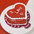 Lovely Red Velvet Heart Shape cake