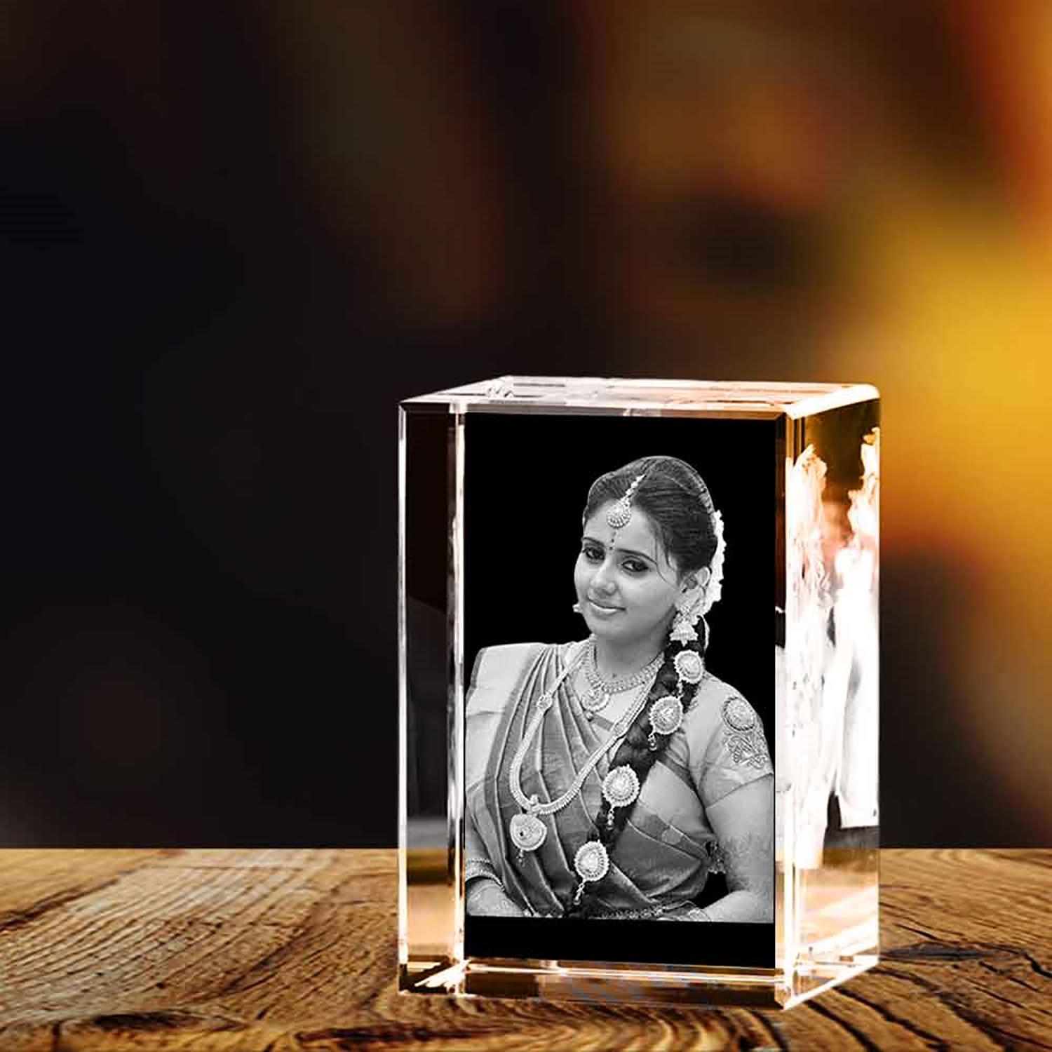 Buy 3d Crystal Photo, Crystal Photo Cube, Custom 3D Crystal Photo Gift,  Personalized Photo Gift, Crystal Display, Mothers Day Gift, Gift for Mom  Online in India - Etsy