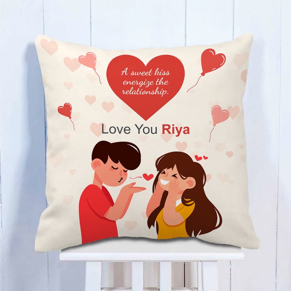 Sweet Kiss Love Cushion | Winni.in