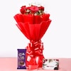 Buy 10 Red Roses and Silk Chocolate