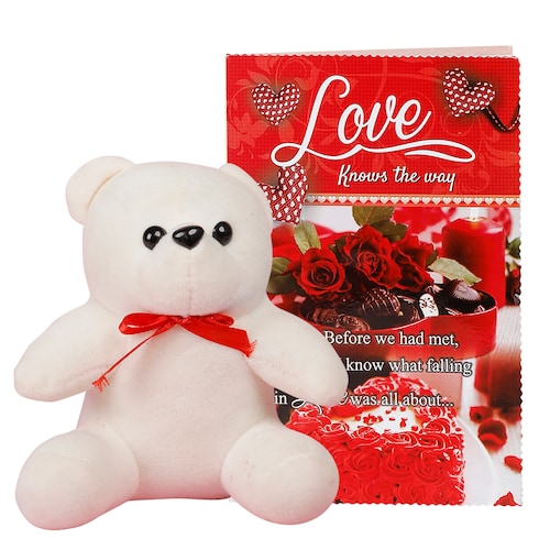 Buy 6 Inches Teddy With Greeting Card