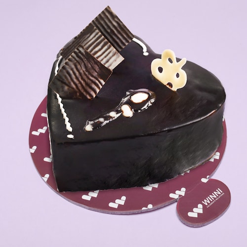 Buy Chocolate Truffle Heart  shape cake