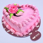 Strawberry Heart Shape  Cake