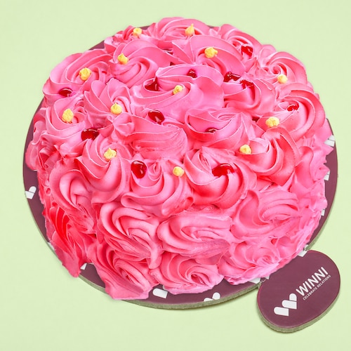 Buy Romantic Pink Blush Strawberry Cake