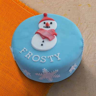 Snowman Fondant Cake