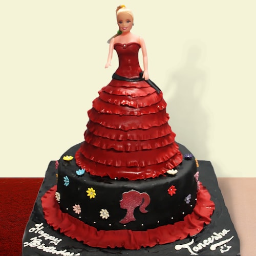 Buy Doll Red n Black Cake