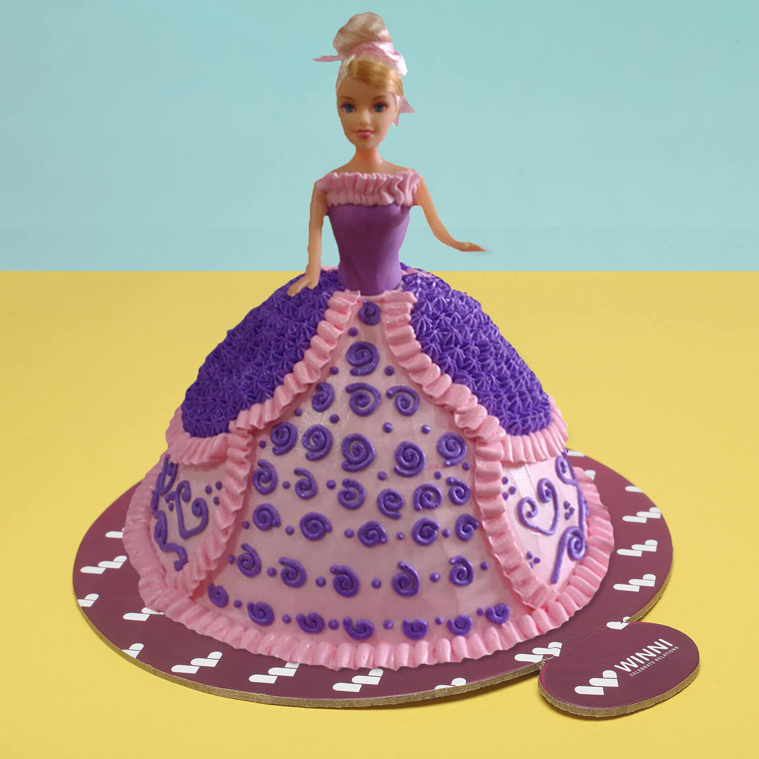 Order Online Ballerina Purple Sparkle Barbie Doll Cake from  IndianGiftsAdda.com