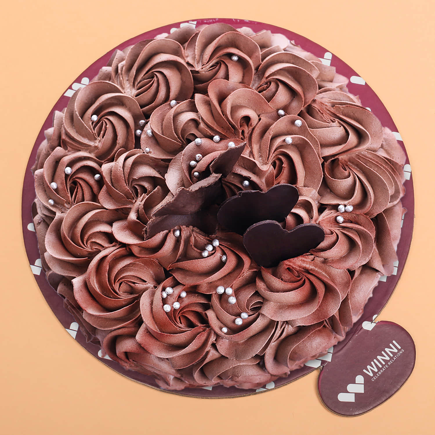 Rose Design Chocolate Cake - ECakeZone