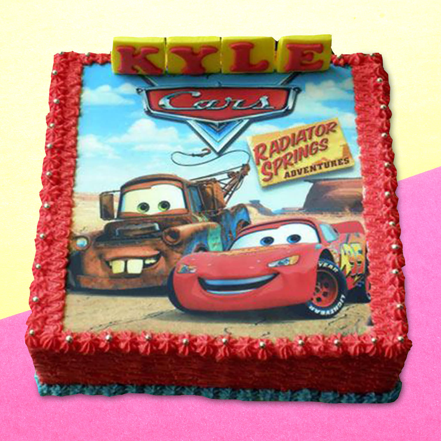 Cars V1 Photo Frame Edible Cake Topper Image – Cakecery