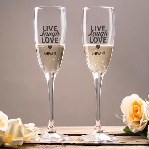 Buy Love Shine Champagne Glasses