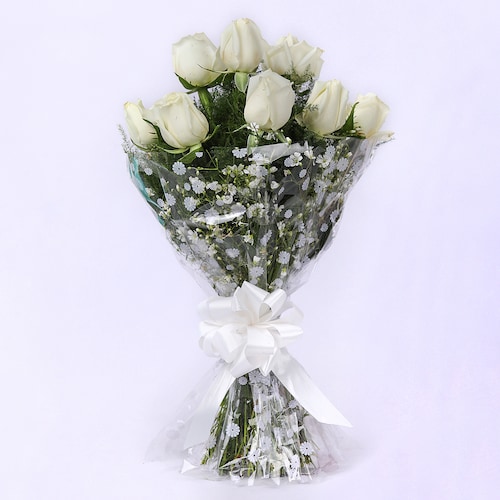 Buy Sweet Memories White Roses Bunch