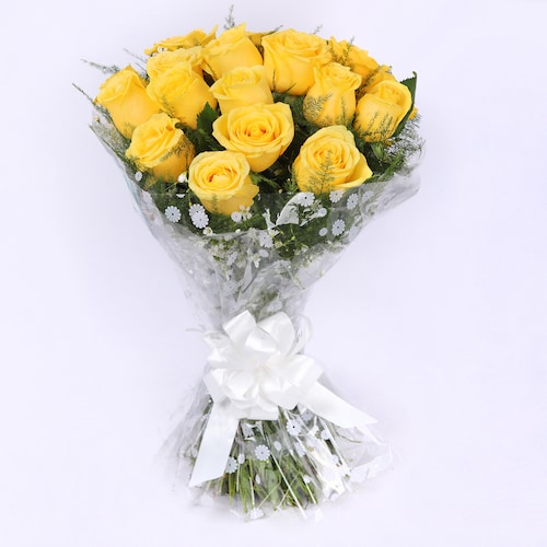 Buy Sunny Yellow Roses Bunch
