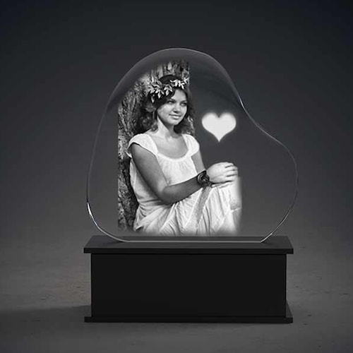 Buy Heart Shape Glass Photo Frame