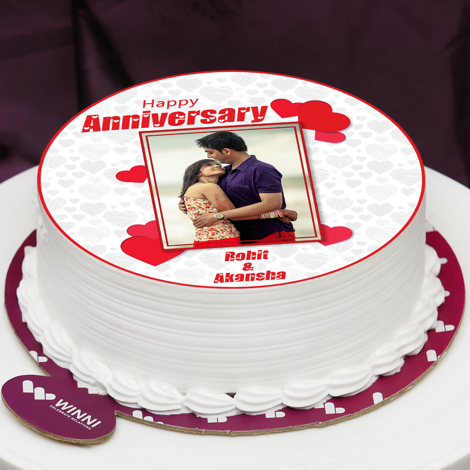 8th wedding anniversary cake ♥ ♥ - Sylwiassweettreats | Facebook
