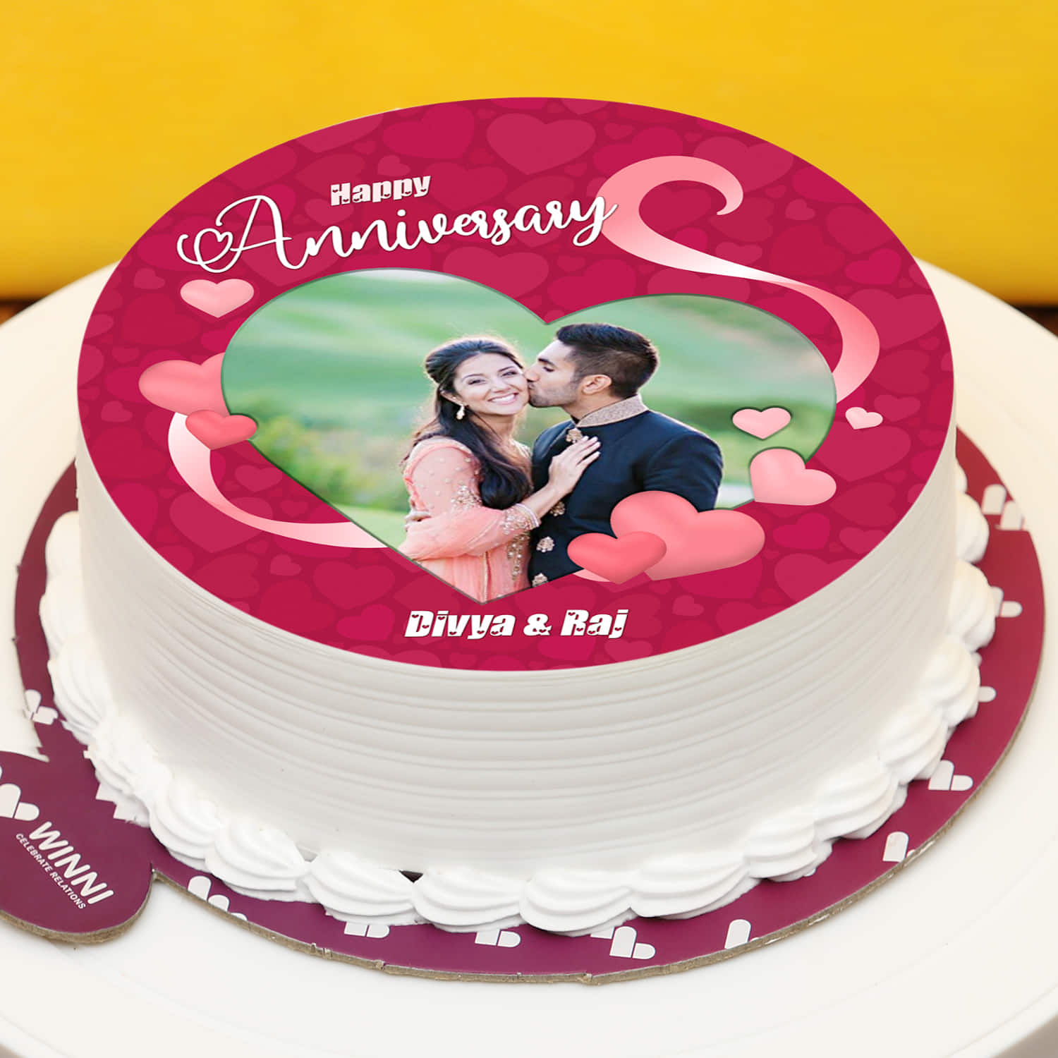Julie's Cakes & Pastries - Happy 8th Anniversary!! :) Anniversary Cake!!  #Custom Cake #julies_cakes_and_pastries #Kupondole #Lainchaur | Facebook