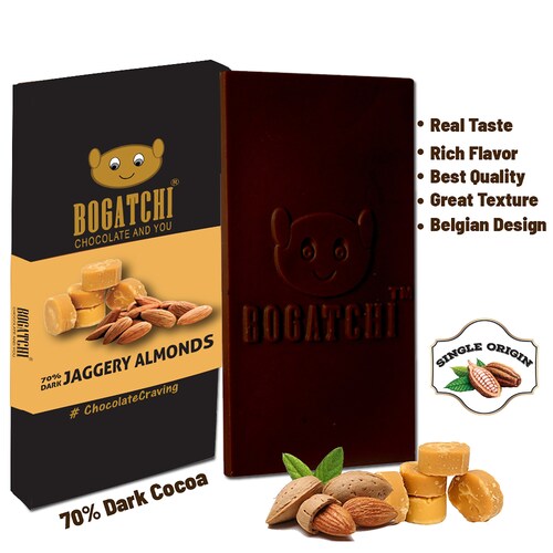 Buy Dark Jaggery Almond Chocolate