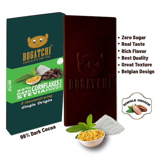Buy Dark Stevia Cornflakes Chocolate