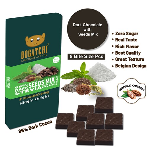 Buy Dark Stevia Seed Mix Chocolate