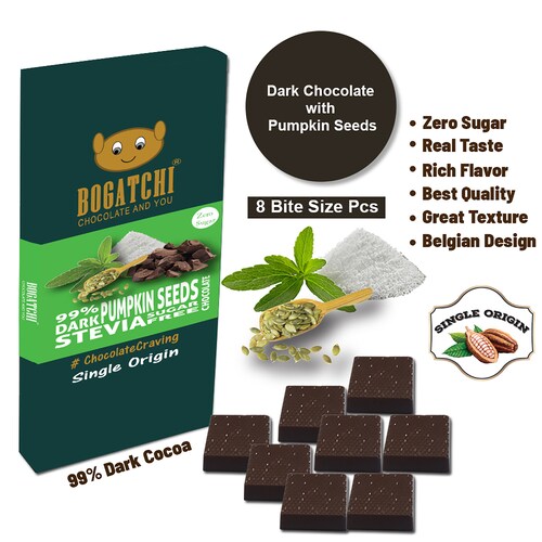 Buy Dark Stevia Pumpkin Seeds Chocolate