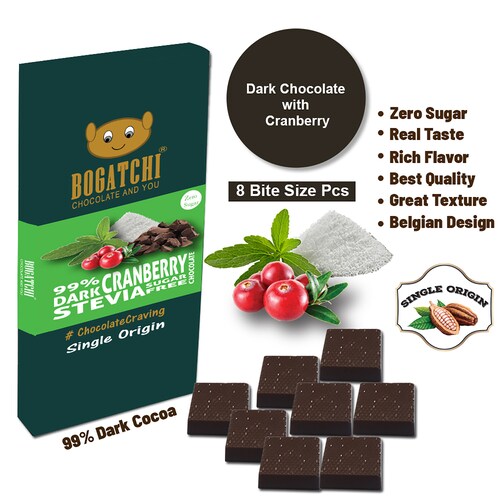 Buy Dark Stevia Cranberry Chocolate