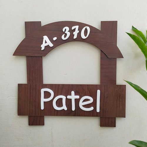 Buy Smiling wooden name plate