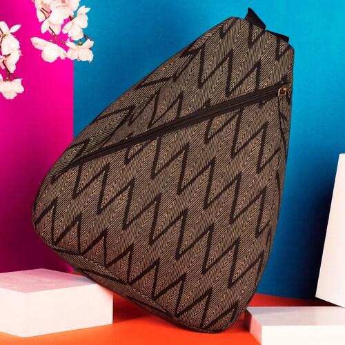 Buy Dark Brown with Black Strip Line Duffle Bag