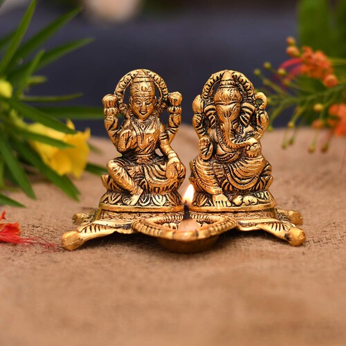 Buy Ganesh Idol Showpiece Oil Lamp Diya Deepak