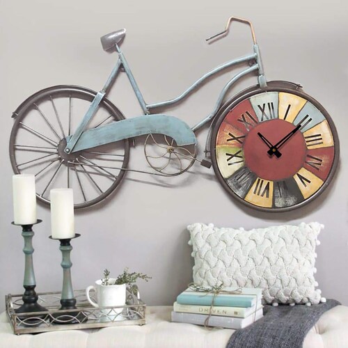 Buy Multicolored Wall Mounted Hanging Bicycle Showpiece