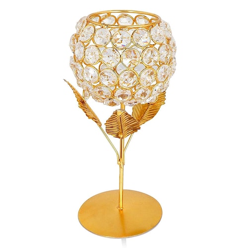Buy Golden Rose Candle Holder for Home Decor