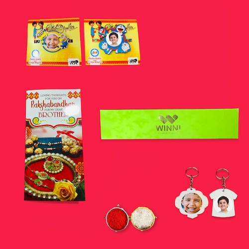 Buy Personalized Minion & Doremon Magnet Rakhi Combo