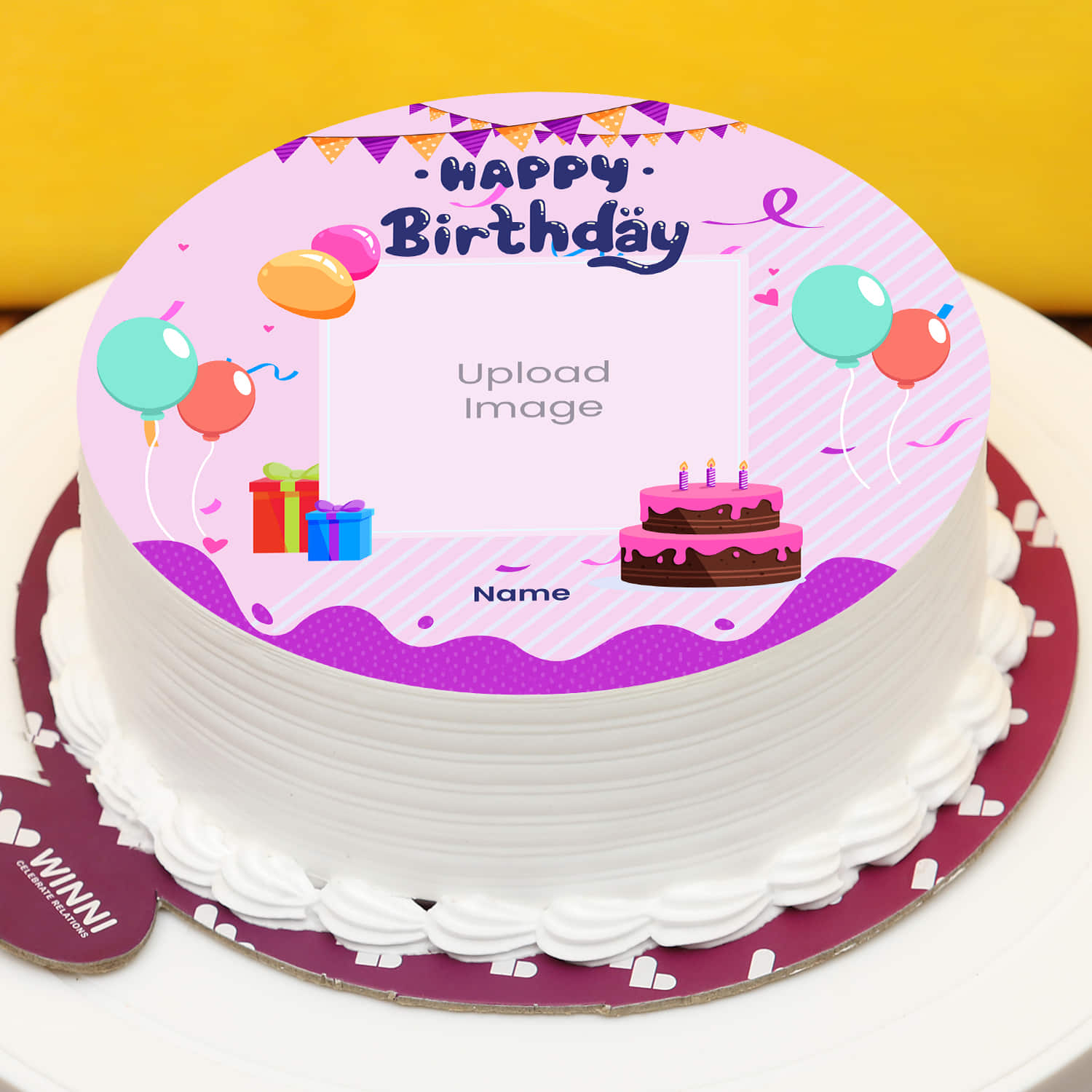 Birthday Note Cards - Happy Birthday Purple Cake | Note Card Café