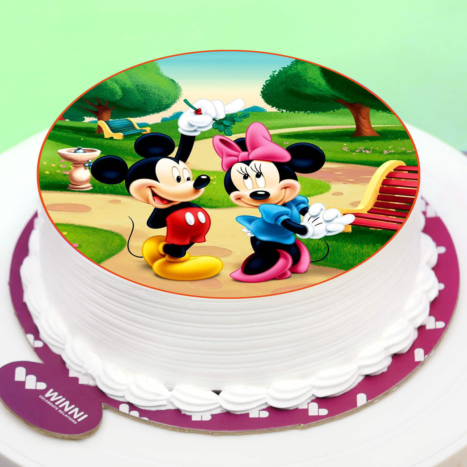 Send Three-Tier Mickey-Minnie Couple Cake Online - GAL21-96032 | Giftalove