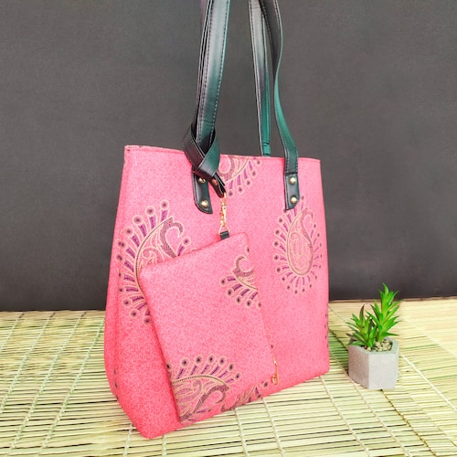 Buy Pink Large Motif Tote Bag