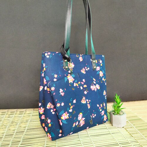 Buy Summer Florals Blue Tote Bag