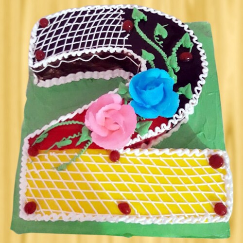 Buy Garden Theme Number Cake