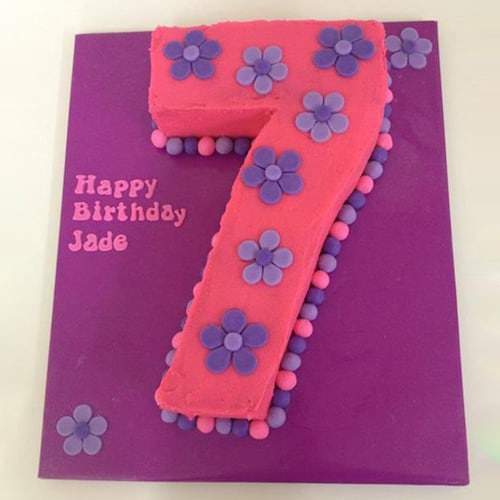 Buy Floral Theme Number Cake