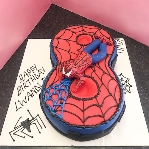 Buy Spiderman Theme 8th Birthday Cake