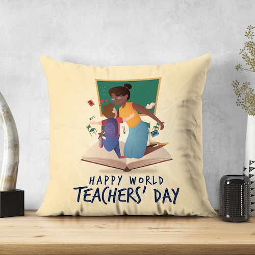 Buy Happy World Teachers Day Cushion