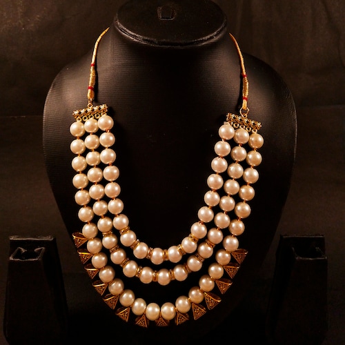Buy White Pearl Designer Necklace