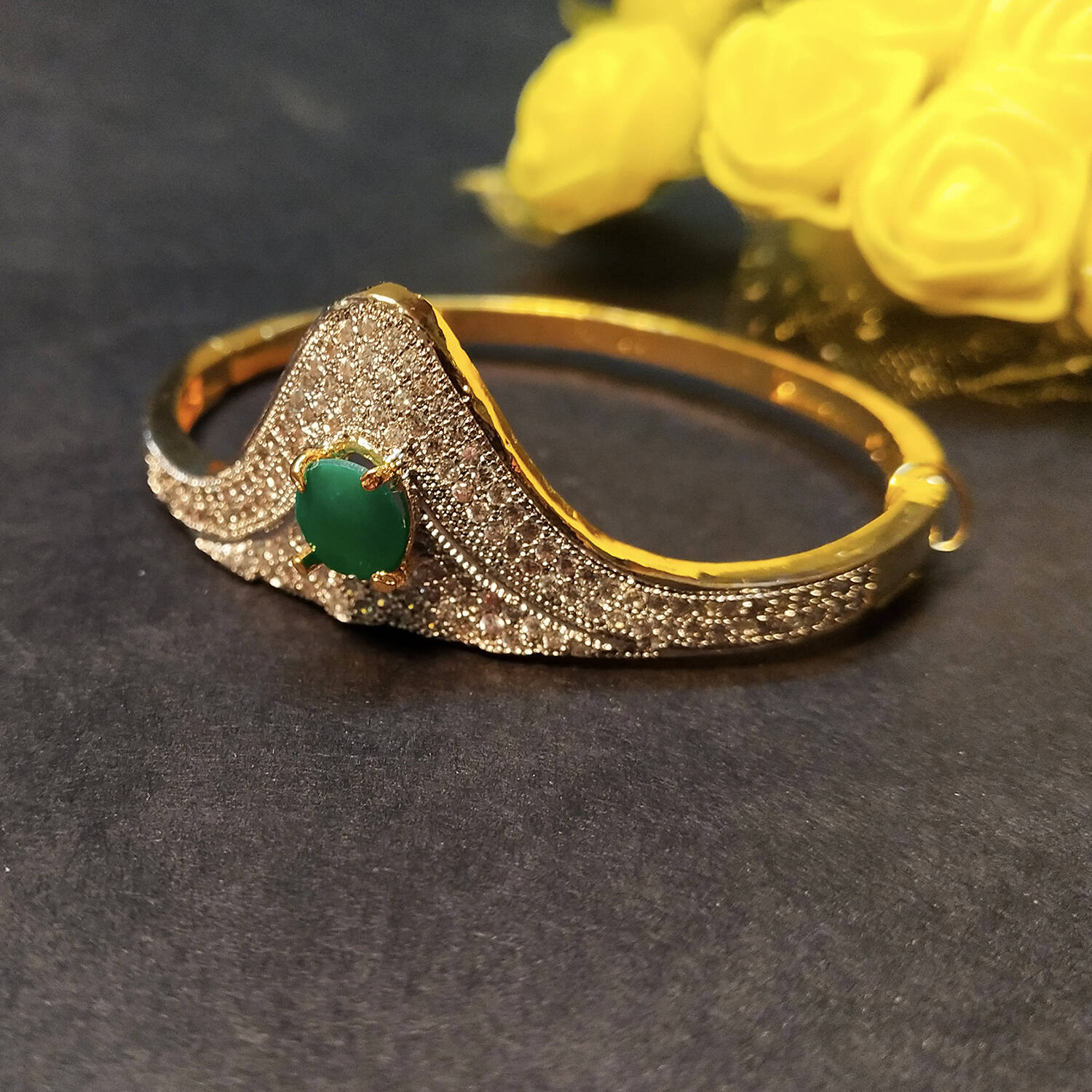 Polki Adjustable Ring 1601-28 – Dazzles Fashion and Costume Jewellery