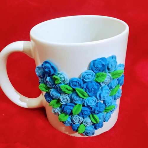 Buy 3D Blue Heart Mug