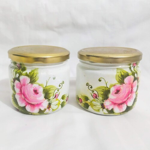 Buy Rose Floral Jar Container Set