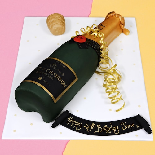 Buy Wine Bottle Shaped Birthday Cake
