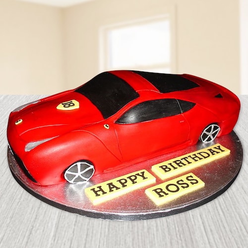 Buy Ferrari Car Shaped Fondant Cake