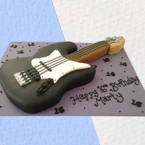 Buy Sweet Sixteen Guitar Shaped Birthday Cake