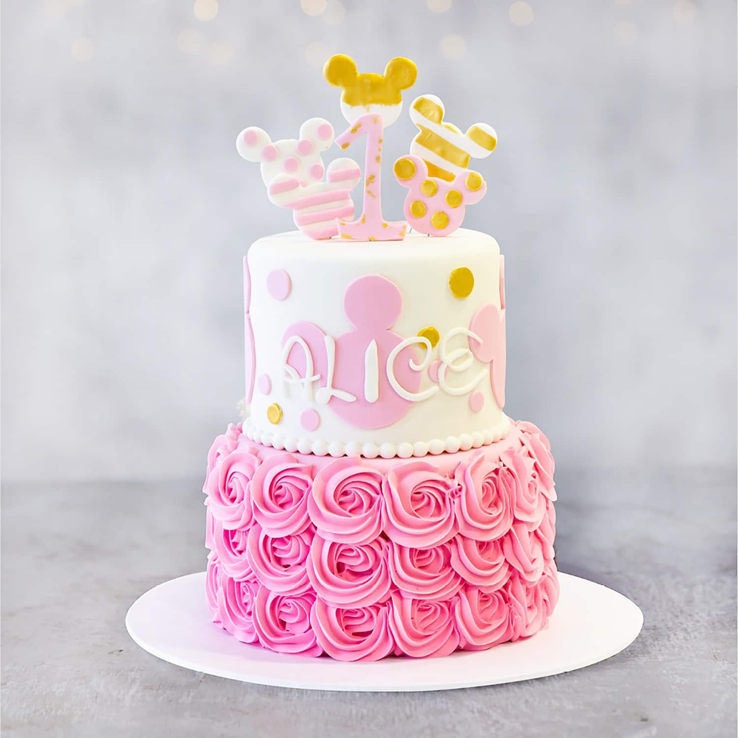 Minnie Mouse Two Tier Birthday Cake | Winni.in